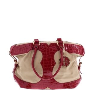 Tory Burch Red and Cream Shoulder Bag